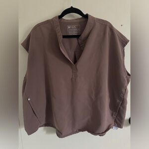 FIGS Women Rafaela Oversized Brown Scrub Top Size 3XL